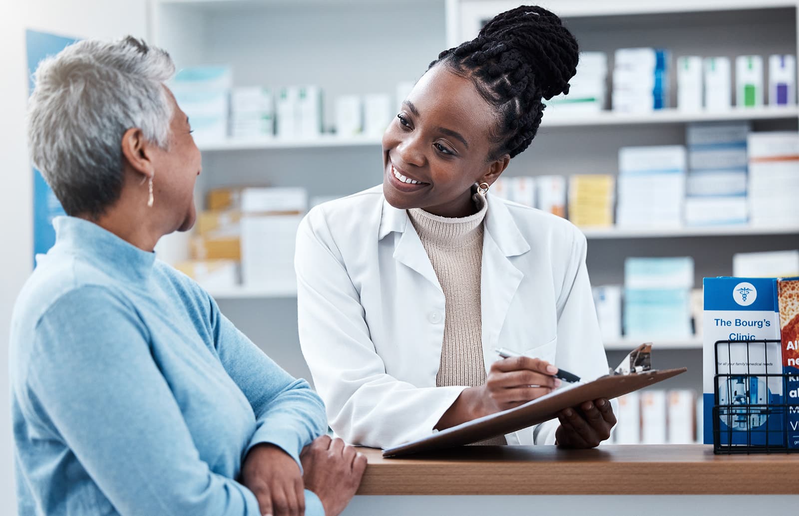 The pharmacist beyond the counter